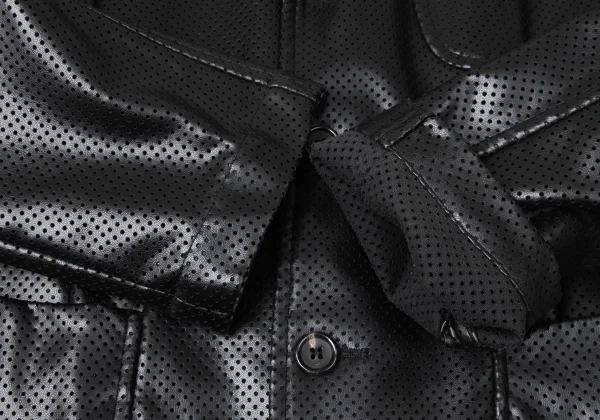 COMME des GARCONS SHIRT Faux Leather Perforated Jacket K-171911_009