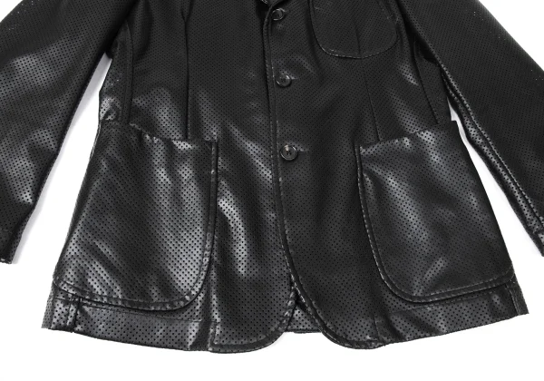 COMME des GARCONS SHIRT Faux Leather Perforated Jacket K-171911_010