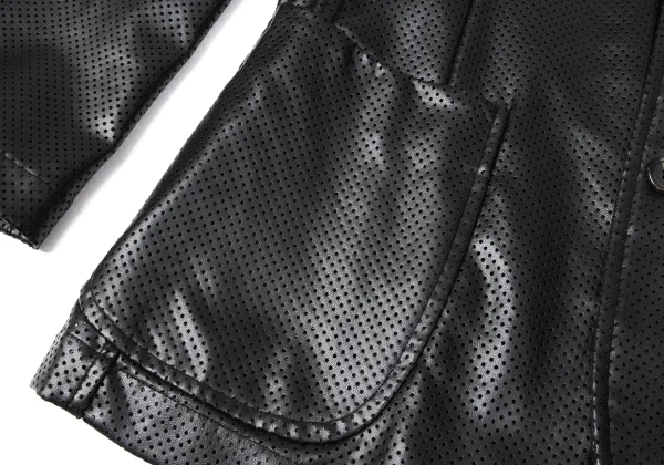 COMME des GARCONS SHIRT Faux Leather Perforated Jacket K-171911_011