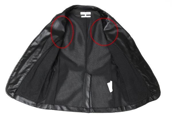 COMME des GARCONS SHIRT Faux Leather Perforated Jacket K-171911_012