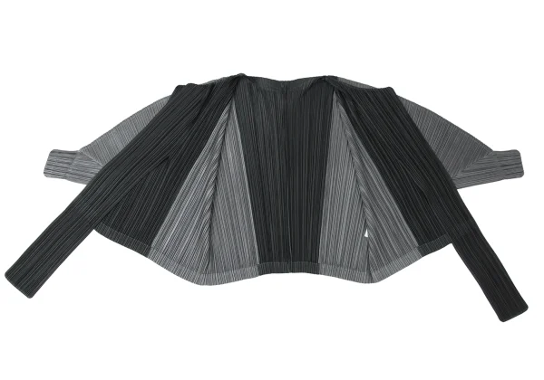 PLEATS PLEASE Bicolor Switching Buttonless Dolman Cardigan K-171914_009