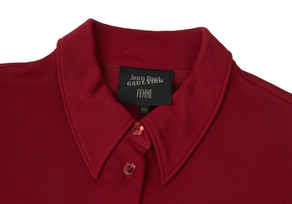 Jean Paul GAULTIER FEMME Rayon Blend Switching Mesh Hem Shirt Dress K-171916_004