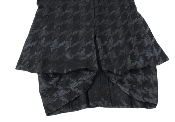 ISSEY MIYAKE Cotton Houndstooth Weave Sleeveless Blouse K-171919_007