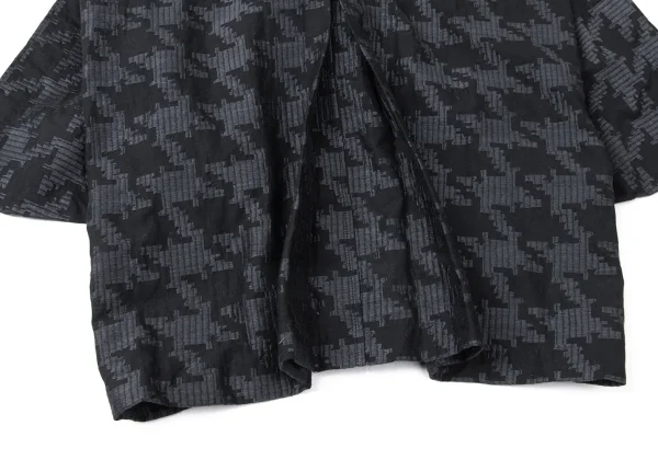 ISSEY MIYAKE Cotton Houndstooth Weave Sleeveless Blouse K-171919_012