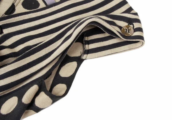 ISSEY MIYAKE Stripe Dot Asymmetrical Vest K-171920_009