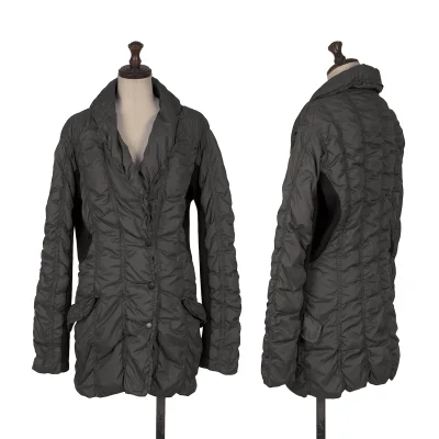 ISSEY MIYAKE Puckering Mixed-material Switching Down Jacket