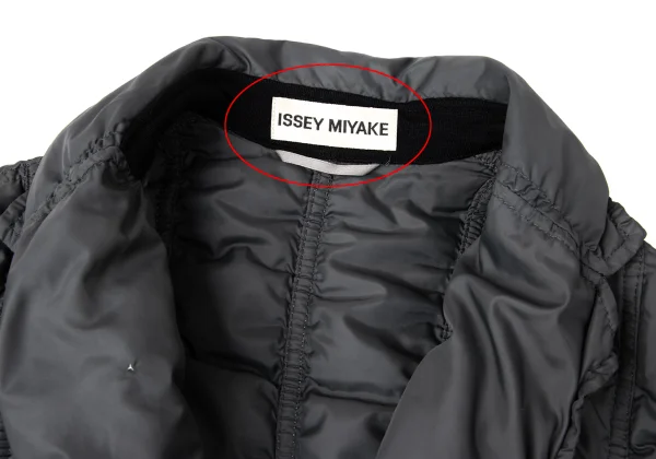 ISSEY MIYAKE Puckering Mixed-material Switching Down Jacket K-171922_004