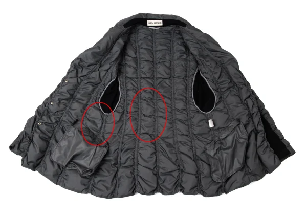 ISSEY MIYAKE Puckering Mixed-material Switching Down Jacket K-171922_012