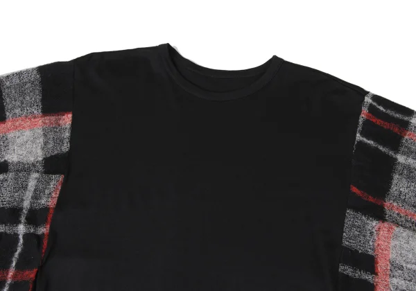 Yohji Yamamoto FEMME Check Switching Drape Top K-171923_003