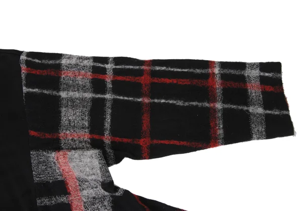 Yohji Yamamoto FEMME Check Switching Drape Top K-171923_005