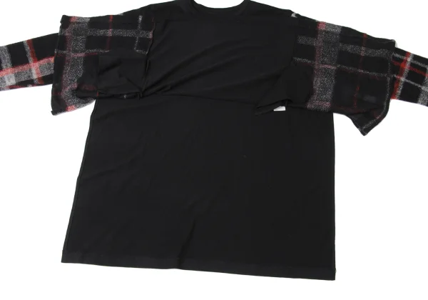 Yohji Yamamoto FEMME Check Switching Drape Top K-171923_010