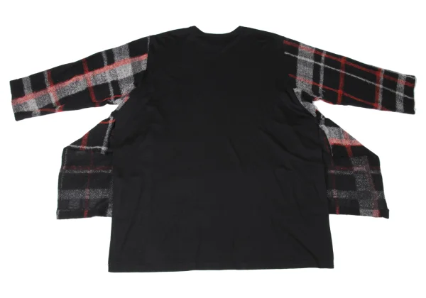 Yohji Yamamoto FEMME Check Switching Drape Top K-171923_011