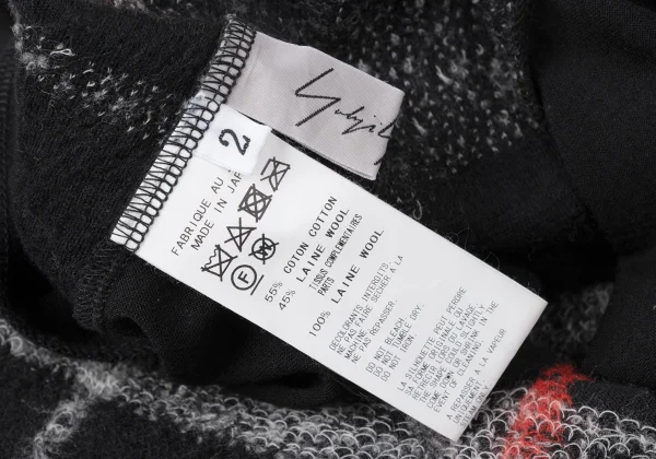 Yohji Yamamoto FEMME Check Switching Drape Top K-171923_013