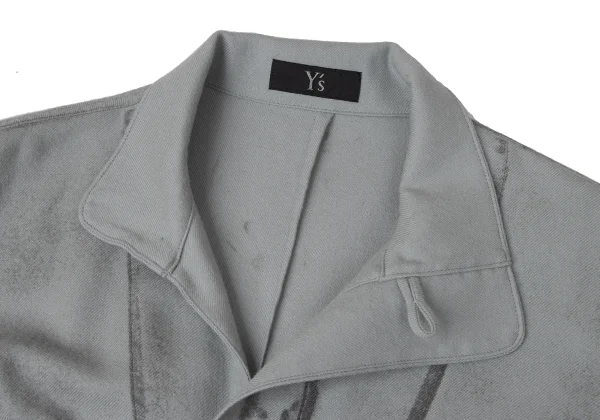 Y's Wool Printed Zip Shirt Dress K-171926_004