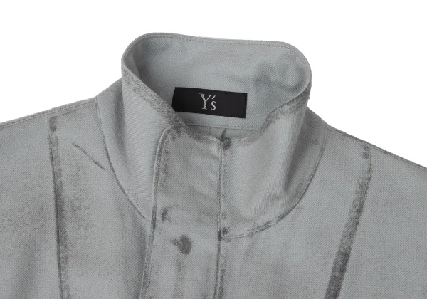 Y's Wool Printed Zip Shirt Dress K-171926_006