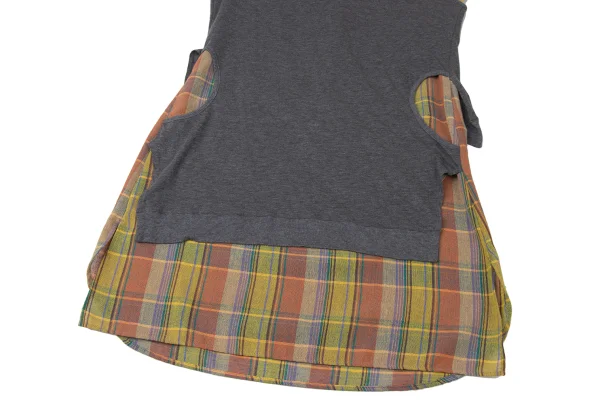 Y's Check Layered Sleeveless Dress K-171927_006
