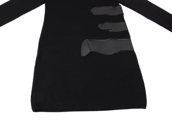 COMME des GARCONS Side Rubber Patch Long Knit Sweater K-171930_007