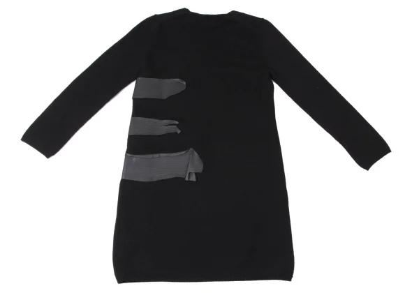 COMME des GARCONS Side Rubber Patch Long Knit Sweater K-171930_010
