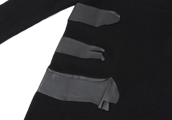 COMME des GARCONS Side Rubber Patch Long Knit Sweater K-171930_011
