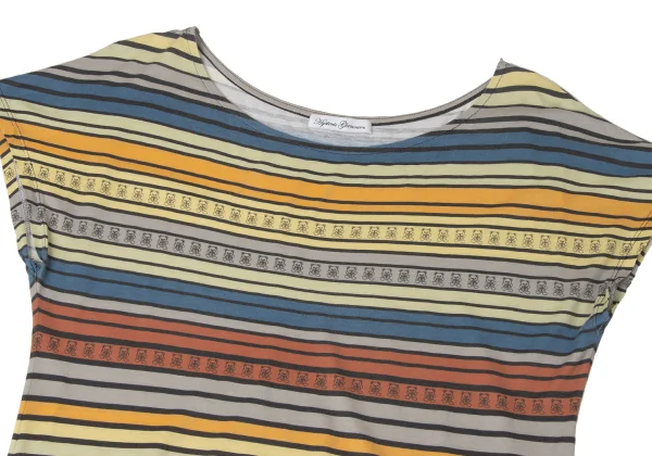 HYSTERIC GLAMOUR Bear Print Multi Striped Top K-171934_003