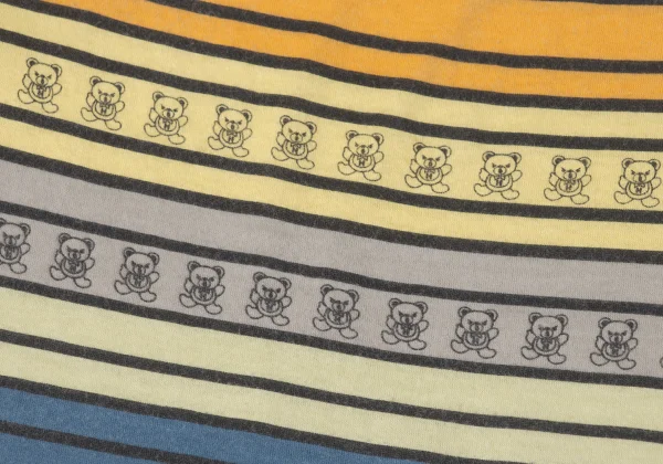 HYSTERIC GLAMOUR Bear Print Multi Striped Top K-171934_005