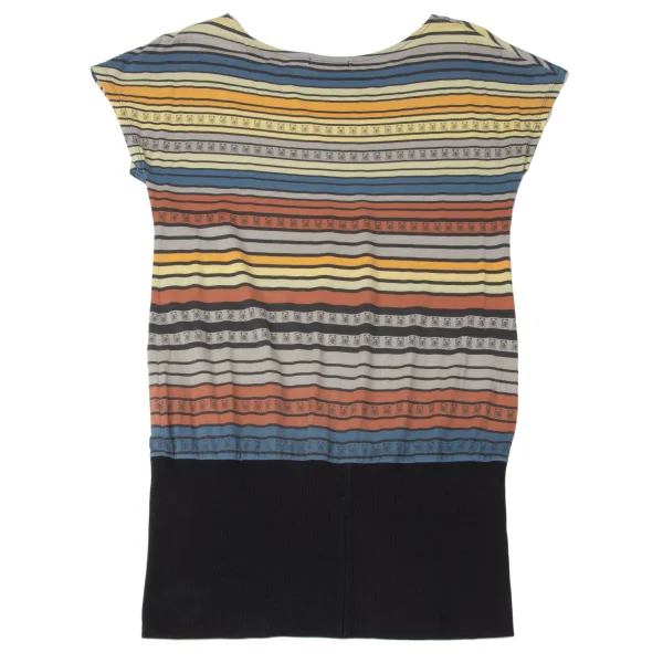 HYSTERIC GLAMOUR Bear Print Multi Striped Top K-171934_013
