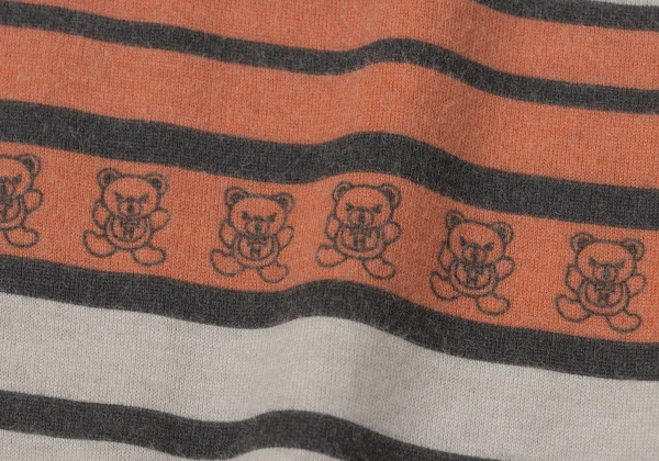 HYSTERIC GLAMOUR Bear Print Multi Striped Top K-171934_014