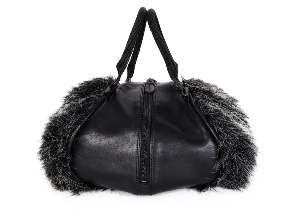 ISSEY MIYAKE Fur Switching Leather Hand Bag K-171936_003