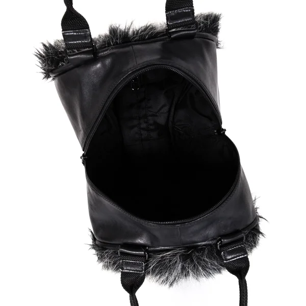 ISSEY MIYAKE Fur Switching Leather Hand Bag K-171936_008