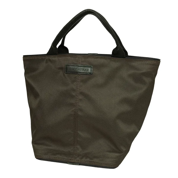 ISSEY MIYAKE Logo Patch Tote Bag Khaki  K-171937_001