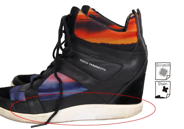 Y-3 Graphic Printed Leather Switching Sneakers K-171941_011