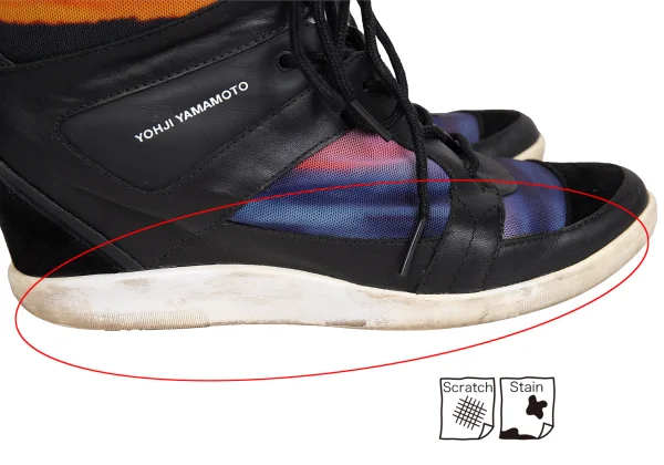 Y-3 Graphic Printed Leather Switching Sneakers K-171941_012