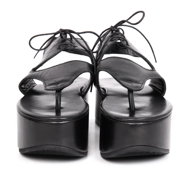Yohji Yamamoto FEMME Platform Leather Sandal K-171942_004