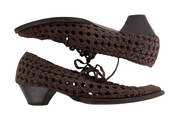 ISSEY MIYAKE Lace Up Braided Mesh Heel Shoes K-171944_003