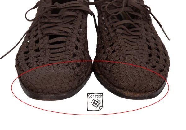 ISSEY MIYAKE Lace Up Braided Mesh Heel Shoes K-171944_005