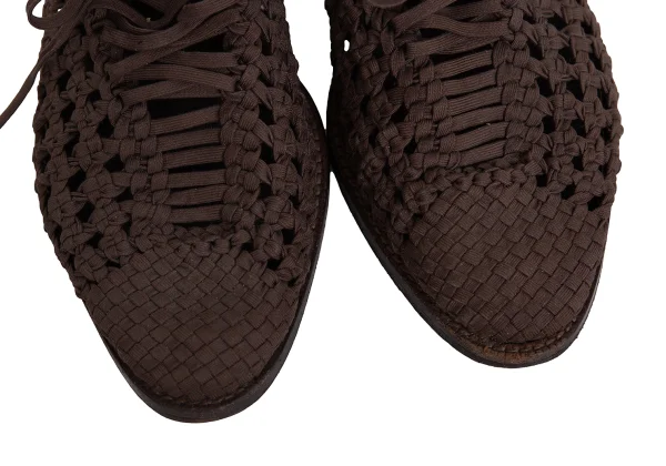 ISSEY MIYAKE Lace Up Braided Mesh Heel Shoes K-171944_006