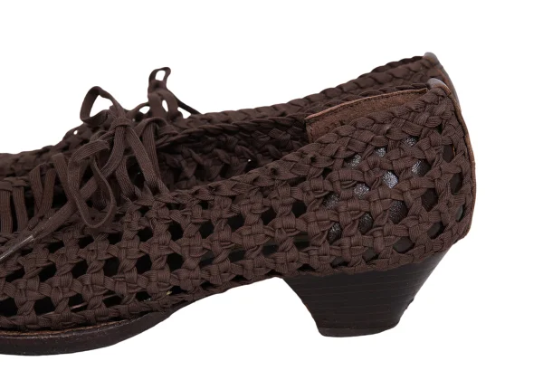 ISSEY MIYAKE Lace Up Braided Mesh Heel Shoes K-171944_008