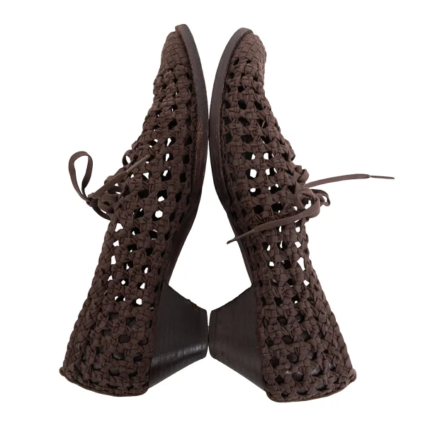 ISSEY MIYAKE Lace Up Braided Mesh Heel Shoes K-171944_009