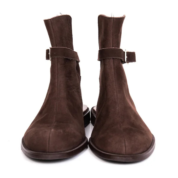 ISSEY MIYAKE Back Open Strap Suede Boots K-171946_002