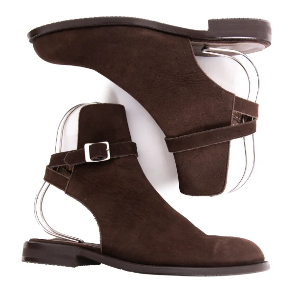 ISSEY MIYAKE Back Open Strap Suede Boots K-171946_003