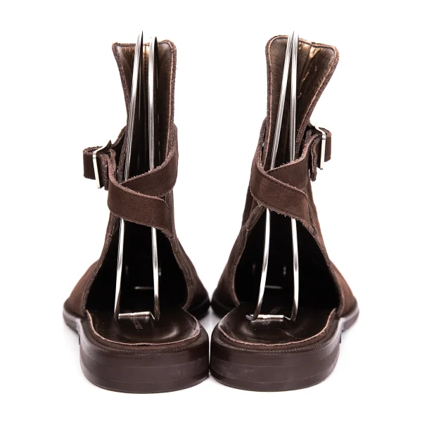 ISSEY MIYAKE Back Open Strap Suede Boots K-171946_004