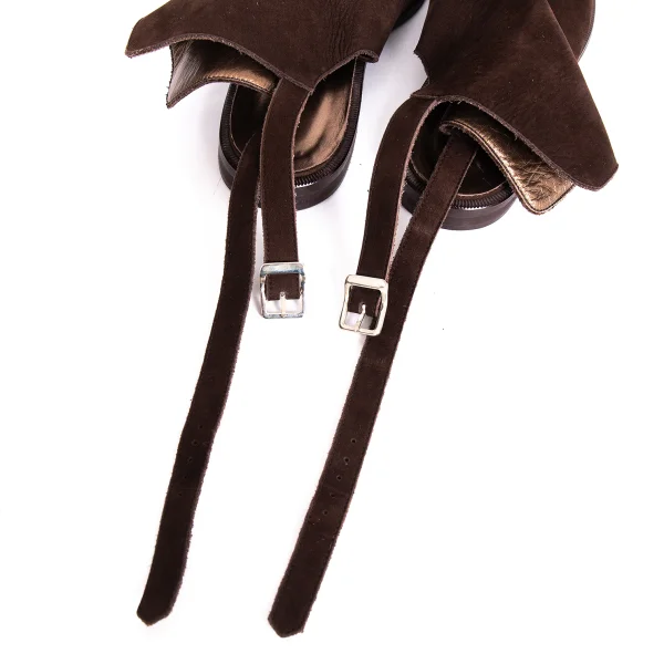 ISSEY MIYAKE Back Open Strap Suede Boots K-171946_007