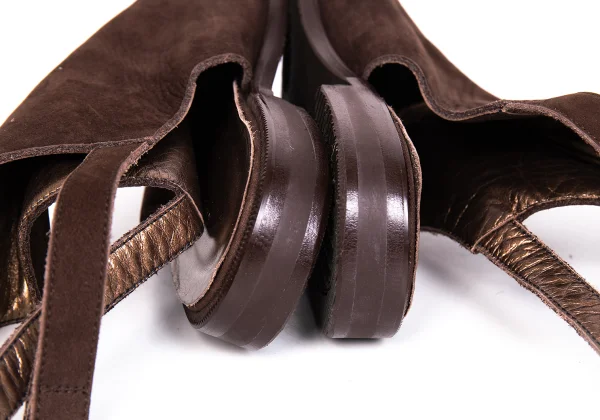 ISSEY MIYAKE Back Open Strap Suede Boots K-171946_008