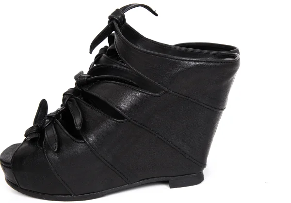 Rick Owens Knot Leather Wedge Sandals K-171947_007