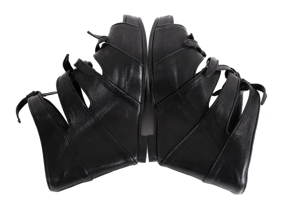 Rick Owens Knot Leather Wedge Sandals K-171947_008