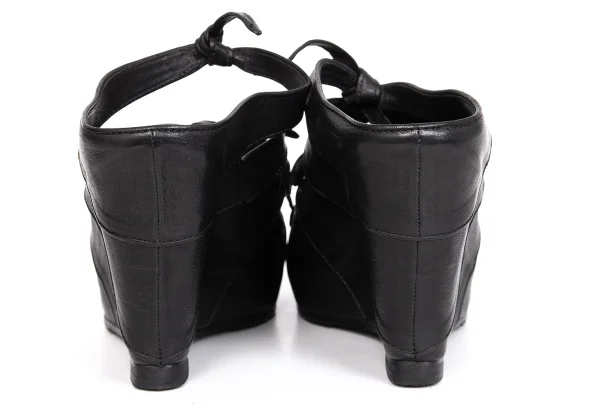 Rick Owens Knot Leather Wedge Sandals K-171947_009