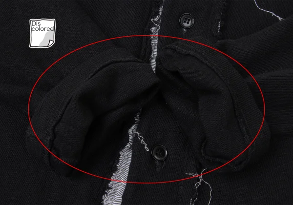 Y's Cotton Cut-off Design Raglan Sleeve Cardigan K-171949_010