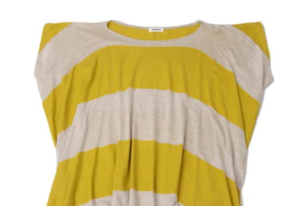 Plantation Cotton Linen Striped Switching T-shirt K-171952_003