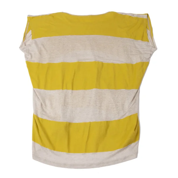 Plantation Cotton Linen Striped Switching T-shirt K-171952_008