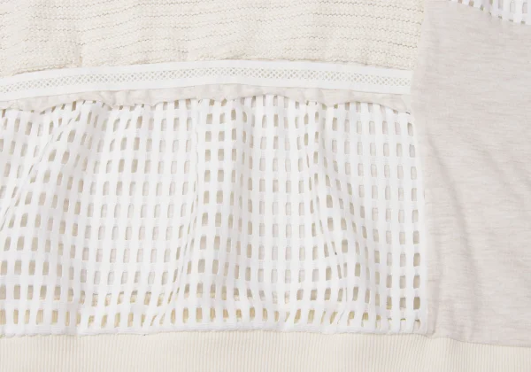 gomme Different Materials Panel-switching Design T-shirt K-171956_009